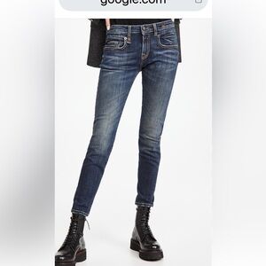 R13 Dark Blue Women's boy skinny Jeans